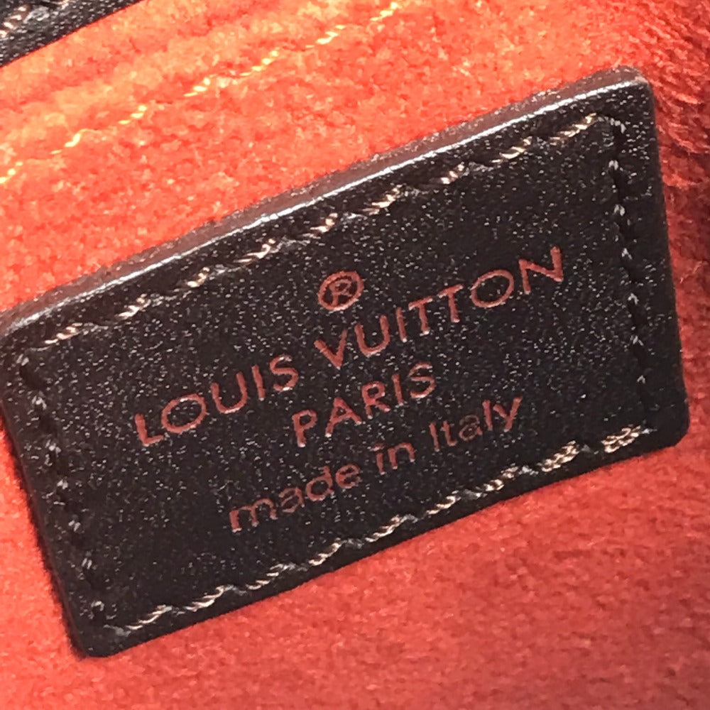 LOUIS VUITTON M92130 Damier Sauvage Gazelle Shoulder Bag, Crossbody Pochette, Flap, Pony/Leather, Brown Ebene Leather, Women's