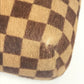 LOUIS VUITTON M92130 Damier Sauvage Gazelle Shoulder Bag, Crossbody Pochette, Flap, Pony/Leather, Brown Ebene Leather, Women's