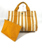 HERMES Cannes PM Tote Bag with Border Pouch, Canvas Handbag, Women's, Yellow