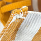 HERMES Cannes PM Tote Bag with Border Pouch, Canvas Handbag, Women's, Yellow