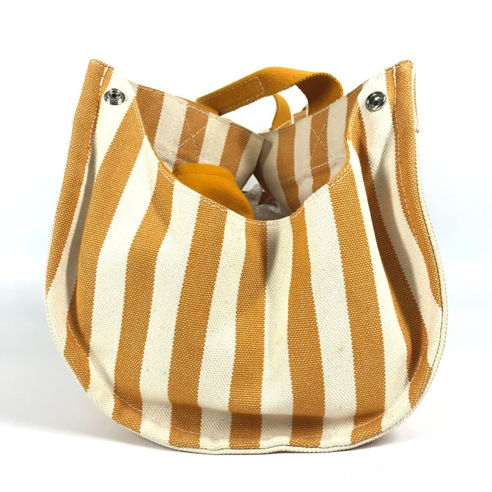 HERMES Cannes PM Tote Bag with Border Pouch, Canvas Handbag, Women's, Yellow