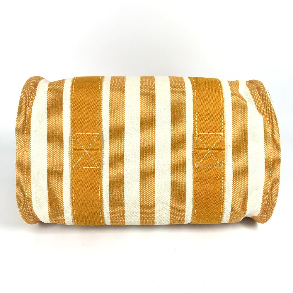 HERMES Cannes PM Tote Bag with Border Pouch, Canvas Handbag, Women's, Yellow