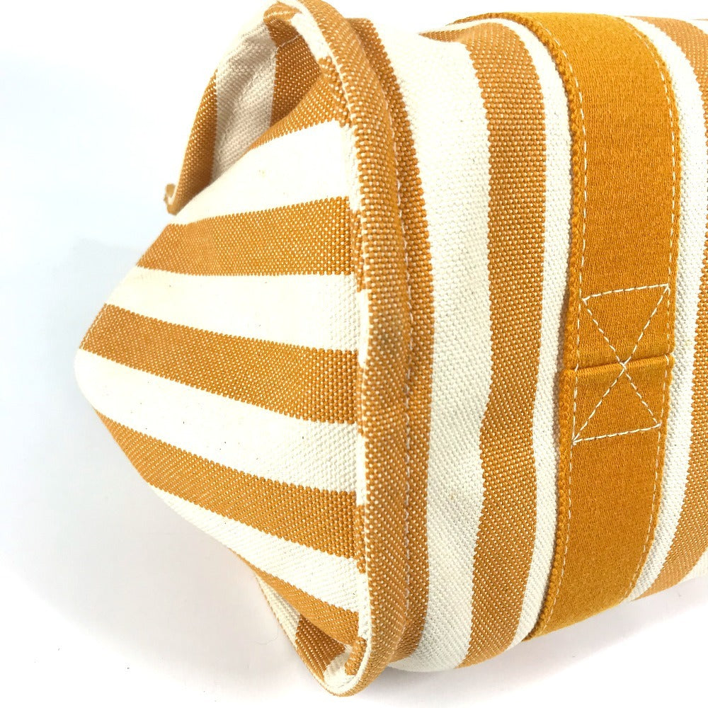 HERMES Cannes PM Tote Bag with Border Pouch, Canvas Handbag, Women's, Yellow