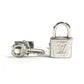 LOUIS VUITTON M64600 Damier Case with Button de Manchette Cadena et Clés Cufflinks, Men's Silver, AG925