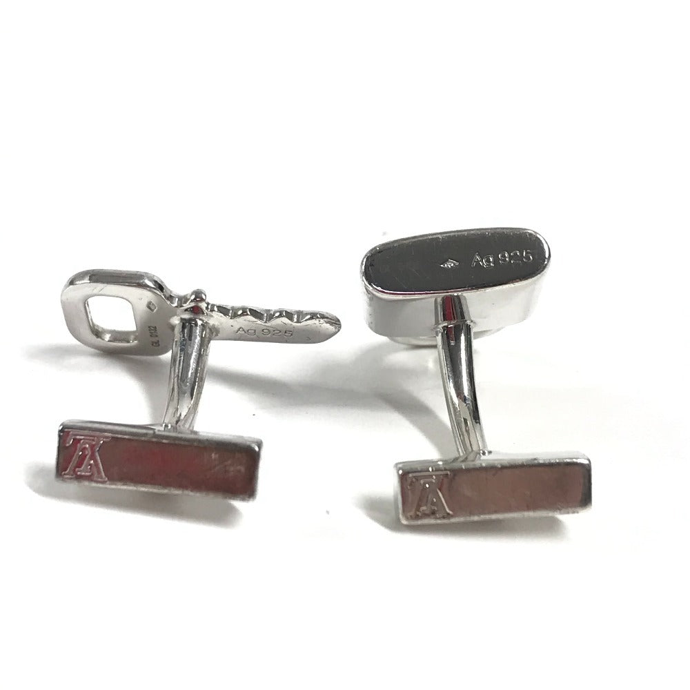 LOUIS VUITTON M64600 Damier Case with Button de Manchette Cadena et Clés Cufflinks, Men's Silver, AG925