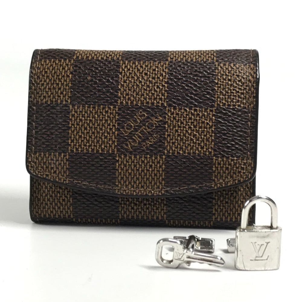 LOUIS VUITTON M64600 Damier Case with Button de Manchette Cadena et Clés Cufflinks, Men's Silver, AG925