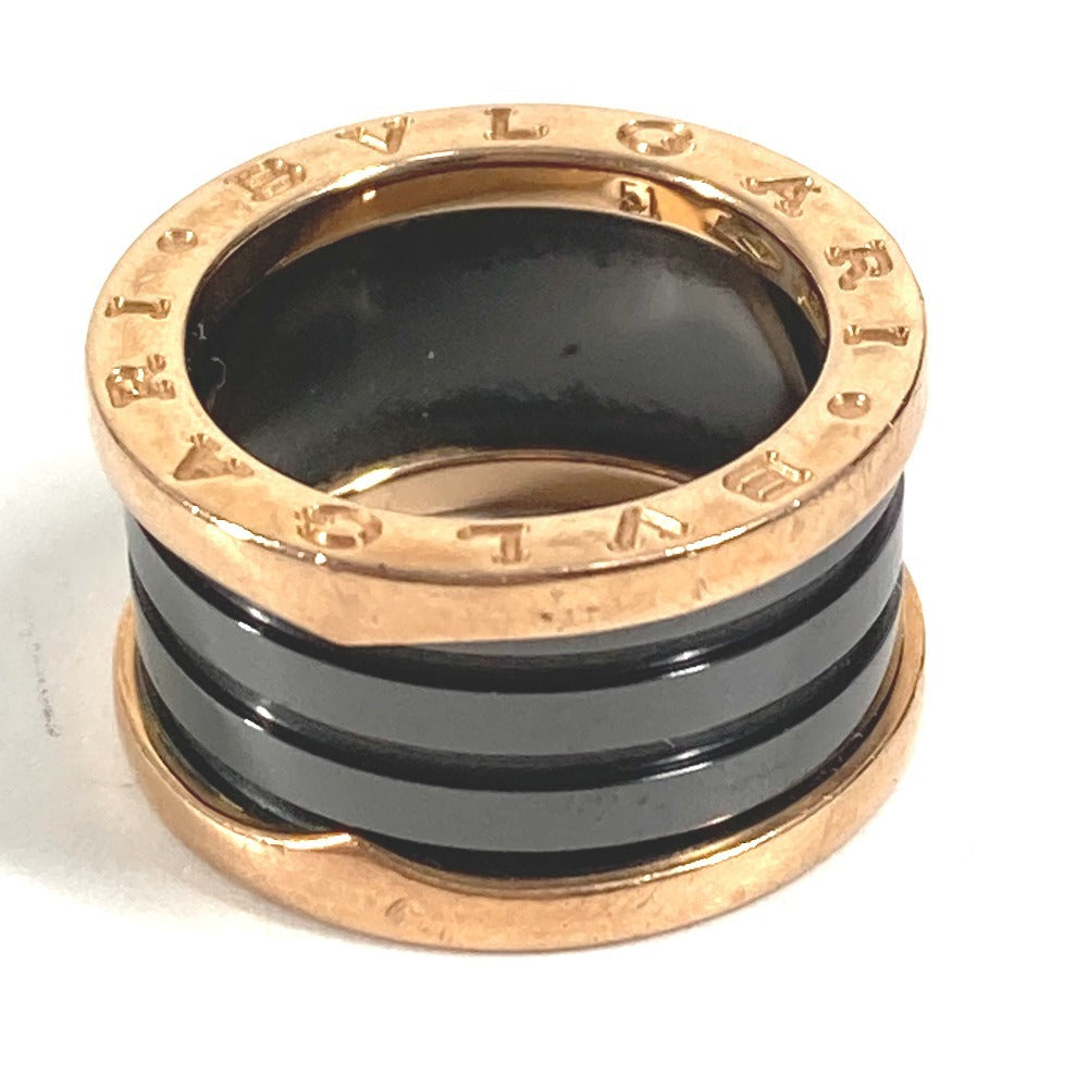 BVLGARI 3バンド ビーゼロワン B-ZERO1 アクセサリー ゴールド 金 リング・指輪 Au750 ユニセックス ブラック