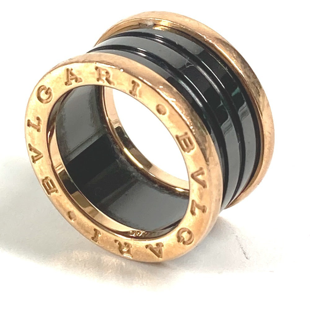 BVLGARI 3バンド ビーゼロワン B-ZERO1 アクセサリー ゴールド 金 リング・指輪 Au750 ユニセックス ブラック