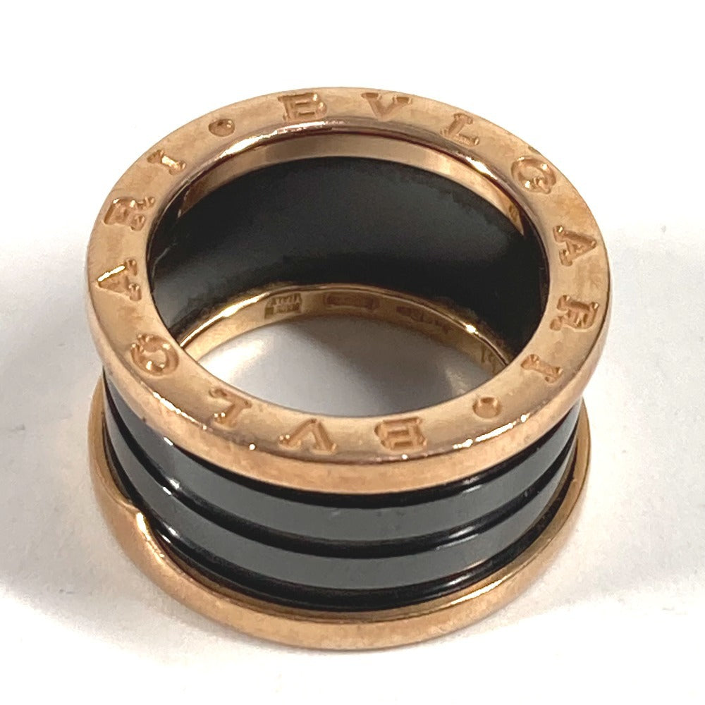 BVLGARI 3バンド ビーゼロワン B-ZERO1 アクセサリー ゴールド 金 リング・指輪 Au750 ユニセックス ブラック