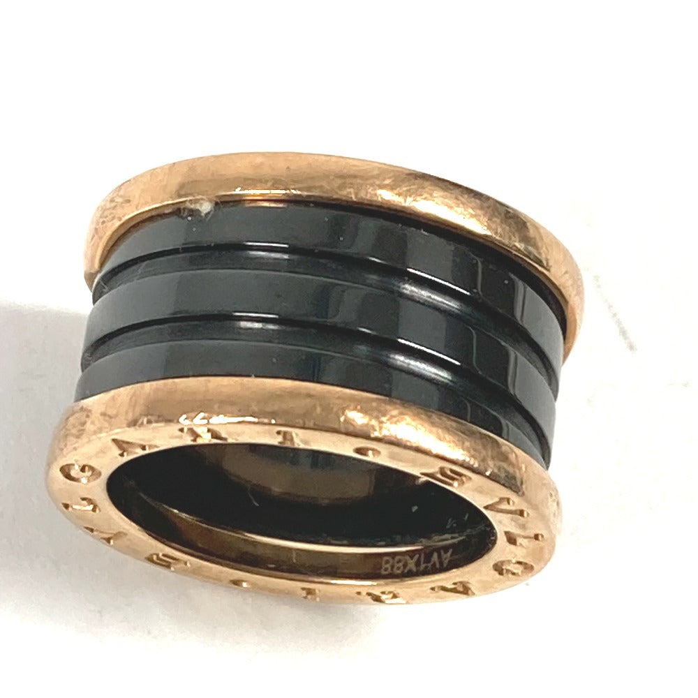 BVLGARI 3バンド ビーゼロワン B-ZERO1 アクセサリー ゴールド 金 リング・指輪 Au750 ユニセックス ブラック