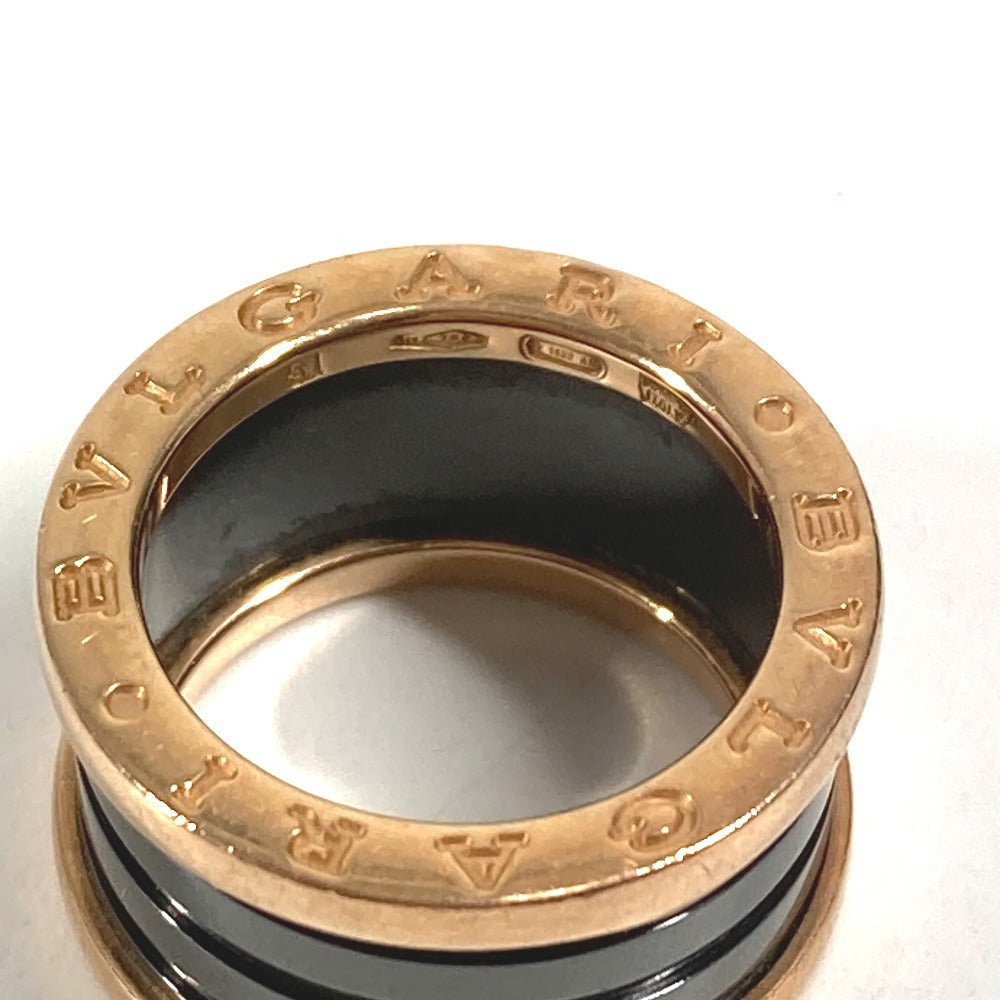 BVLGARI 3バンド ビーゼロワン B-ZERO1 アクセサリー ゴールド 金 リング・指輪 Au750 ユニセックス ブラック