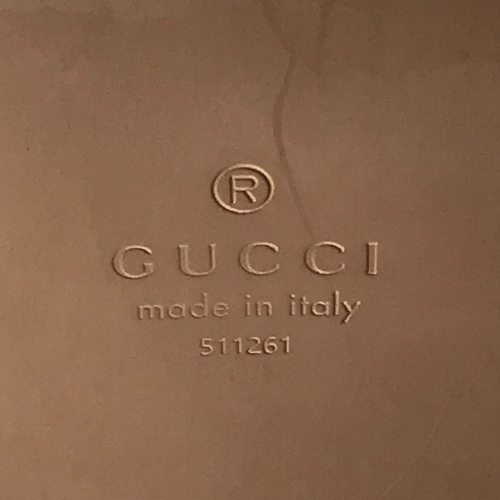GUCCI 511261 Bucket Bag Logo Laundry Bag Handbag Rubber Women's Beige