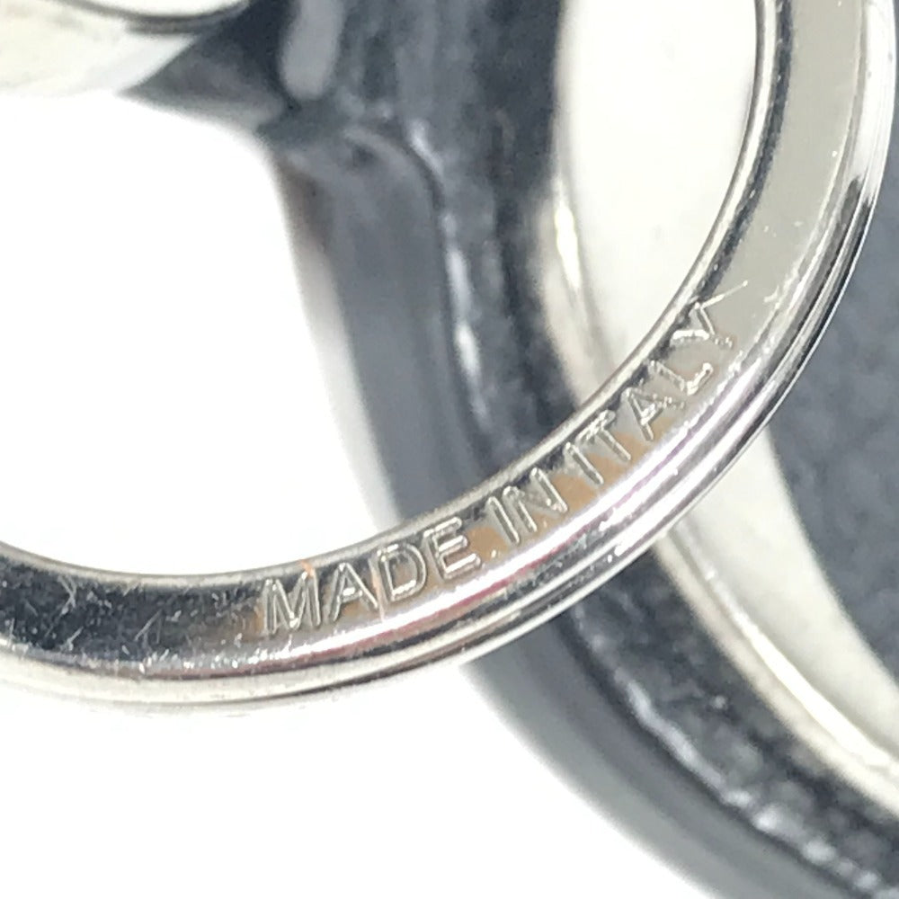Dior CD ロゴ バッグチャーム　キーリング キーホルダー レザー レディース ブラック