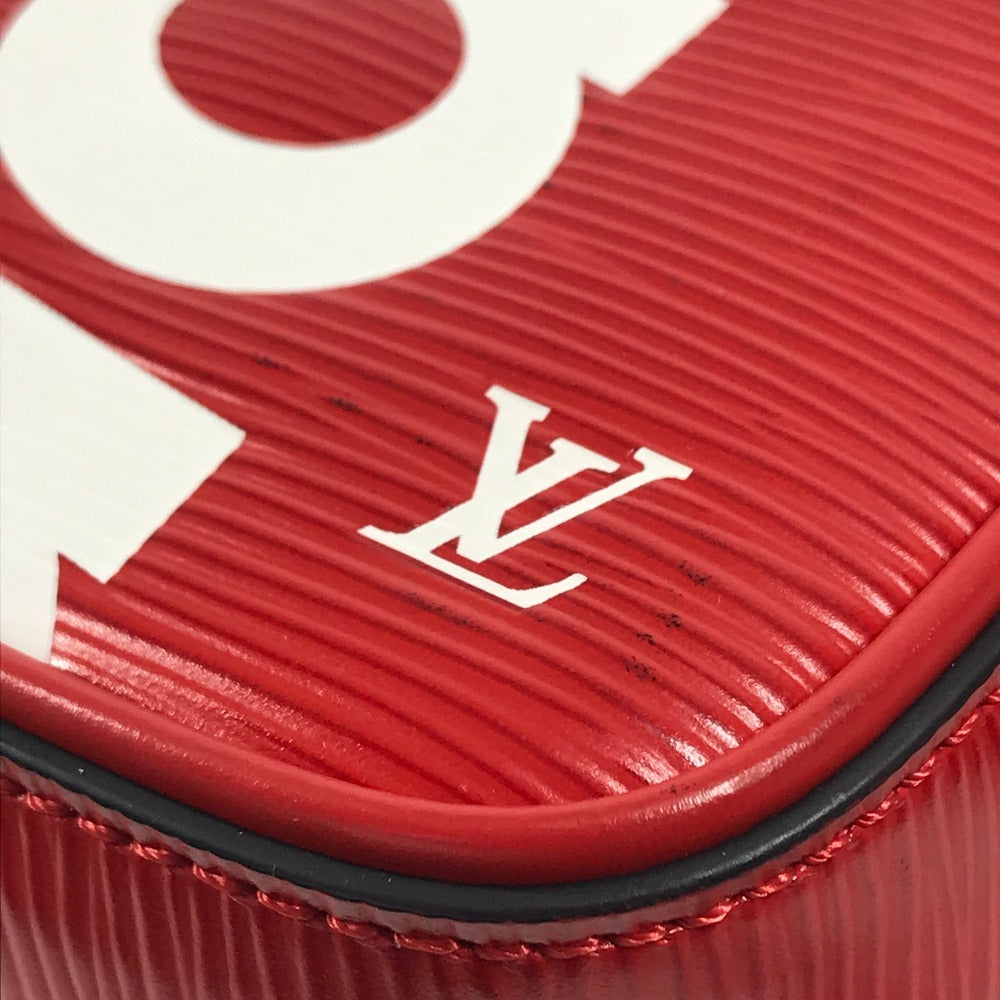LOUIS VUITTON M53434 Epi Supreme Collaboration Danube PPM Bag, Crossbody Pochette Shoulder Bag, Epi Leather, Unisex, Red