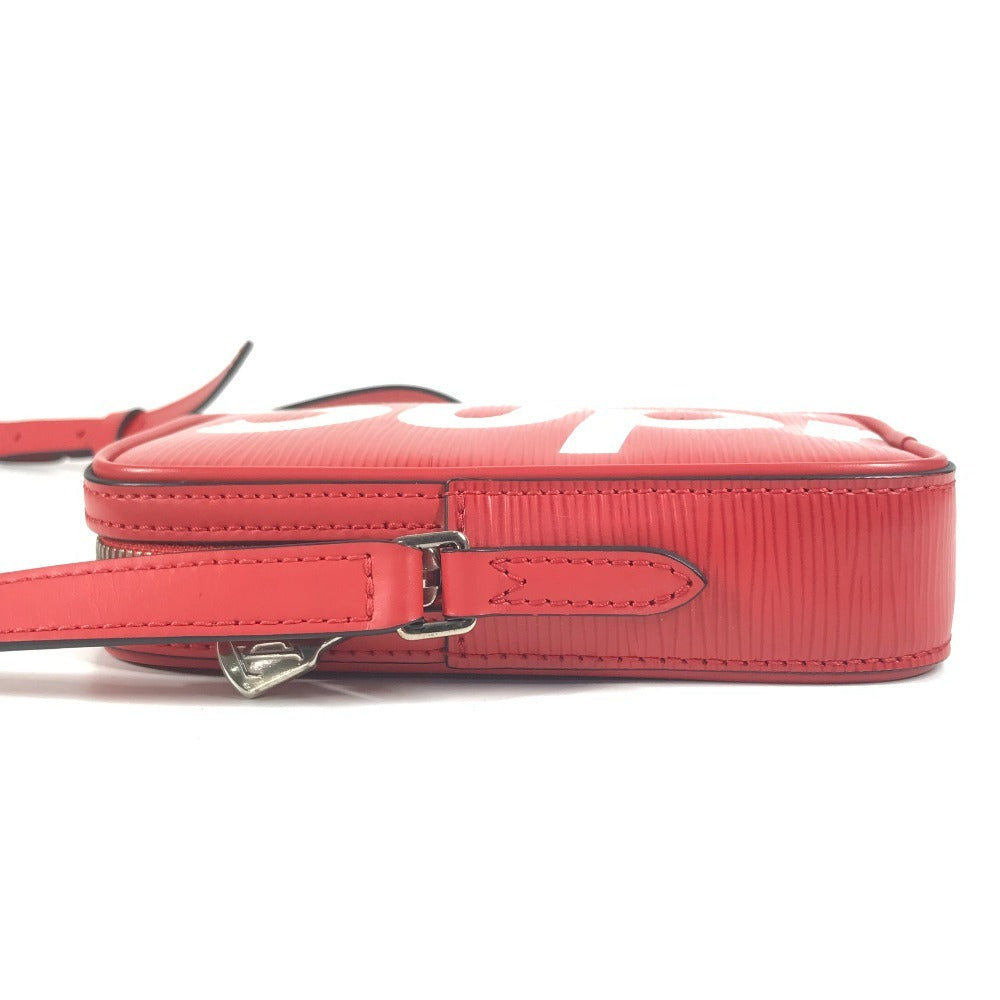 LOUIS VUITTON M53434 Epi Supreme Collaboration Danube PPM Bag, Crossbody Pochette Shoulder Bag, Epi Leather, Unisex, Red