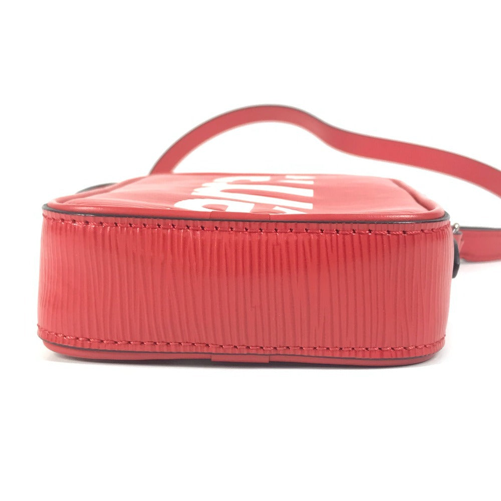 LOUIS VUITTON M53434 Epi Supreme Collaboration Danube PPM Bag, Crossbody Pochette Shoulder Bag, Epi Leather, Unisex, Red