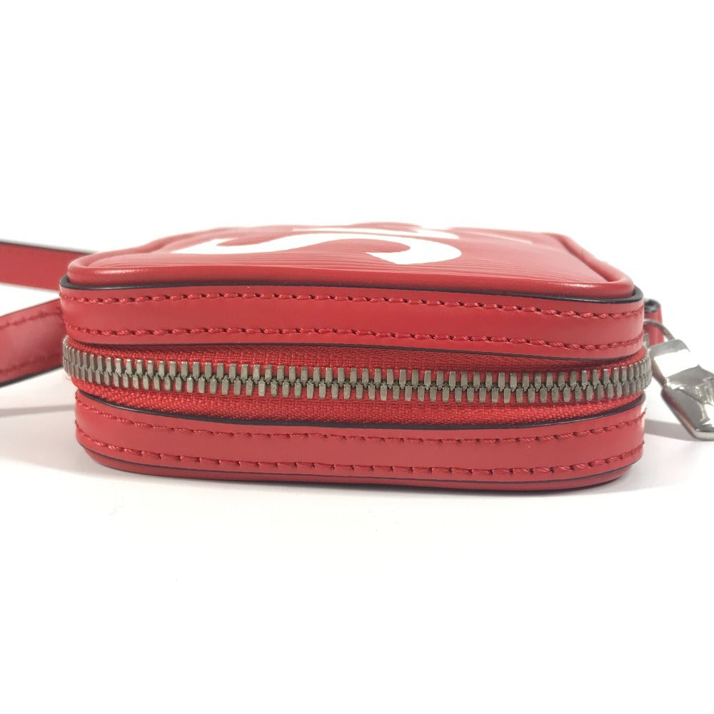 LOUIS VUITTON M53434 Epi Supreme Collaboration Danube PPM Bag, Crossbody Pochette Shoulder Bag, Epi Leather, Unisex, Red
