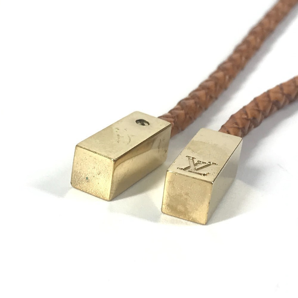 LOUIS VUITTON M67302 Santur VVN Tresse Braided Leather Belt, Women's, Brown