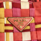 PRADA 編み込み ロゴ トライアングルロゴ 三角ロゴ プレート カバン トートバッグ ハンドバッグ ナイロン ユニセックス ピンク