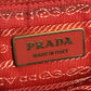 PRADA 編み込み ロゴ トライアングルロゴ 三角ロゴ プレート カバン トートバッグ ハンドバッグ ナイロン ユニセックス ピンク