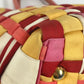 PRADA 編み込み ロゴ トライアングルロゴ 三角ロゴ プレート カバン トートバッグ ハンドバッグ ナイロン ユニセックス ピンク