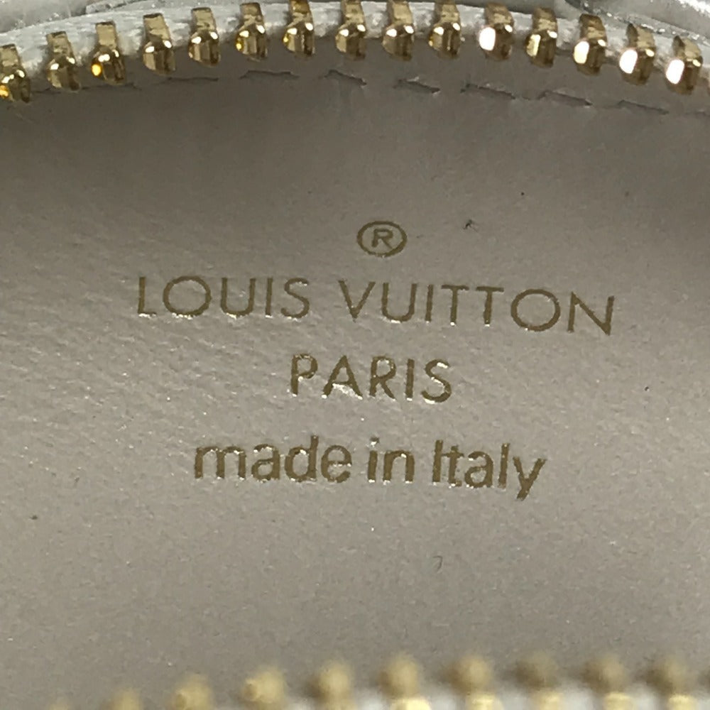 LOUIS VUITTON M92508 By the Pool Shell Coin Purse Wallet with Keychain and Chain Charm, Leather, Women's, Shaded Blue, White