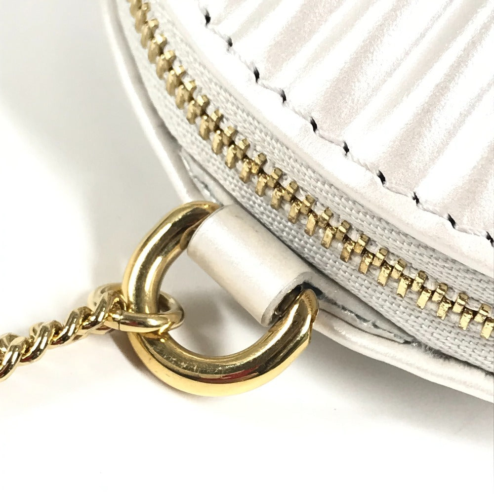 LOUIS VUITTON M92508 By the Pool Shell Coin Purse Wallet with Keychain and Chain Charm, Leather, Women's, Shaded Blue, White