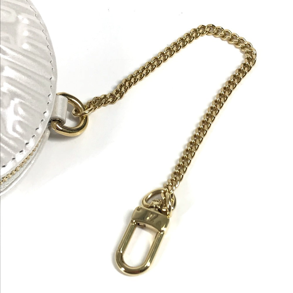 LOUIS VUITTON M92508 By the Pool Shell Coin Purse Wallet with Keychain and Chain Charm, Leather, Women's, Shaded Blue, White