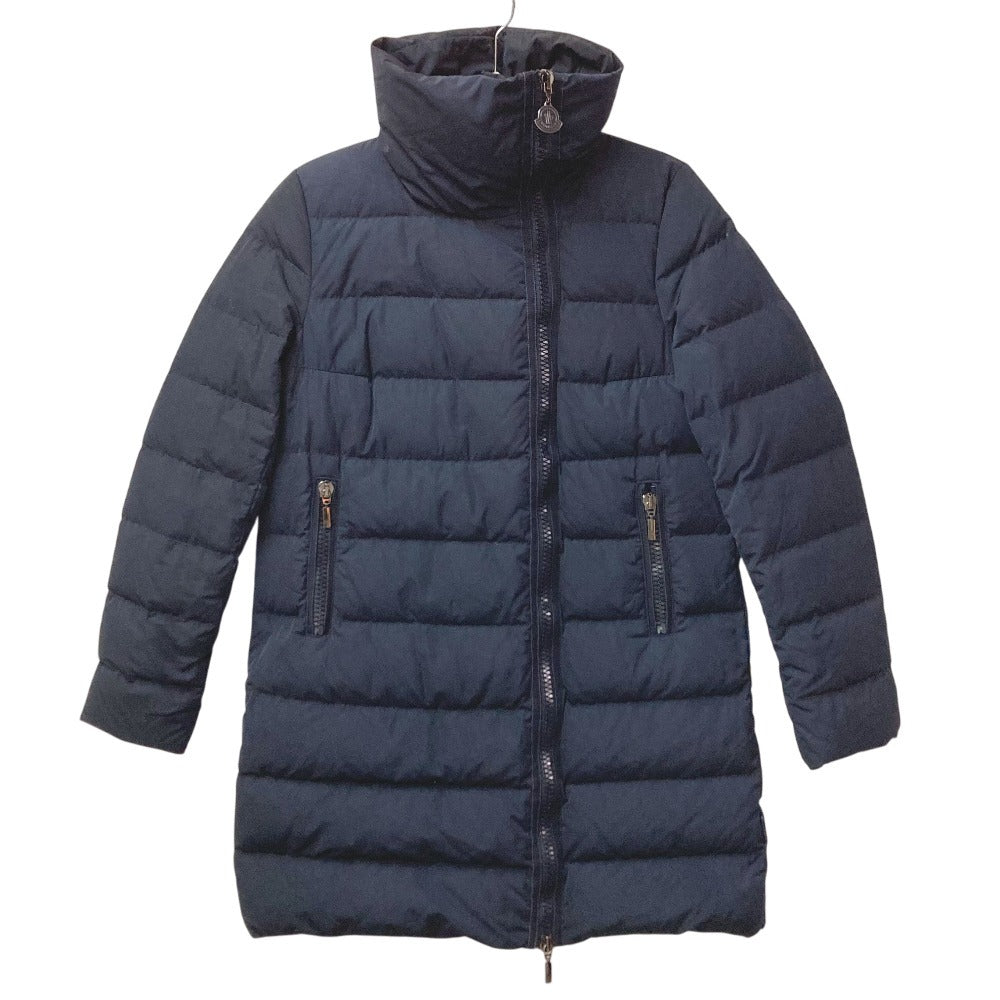 MONCLER Logo Gerboise Giubbotto Gerboise Jacket, Women's Long Sleeve Down Coat, Navy, Polyester