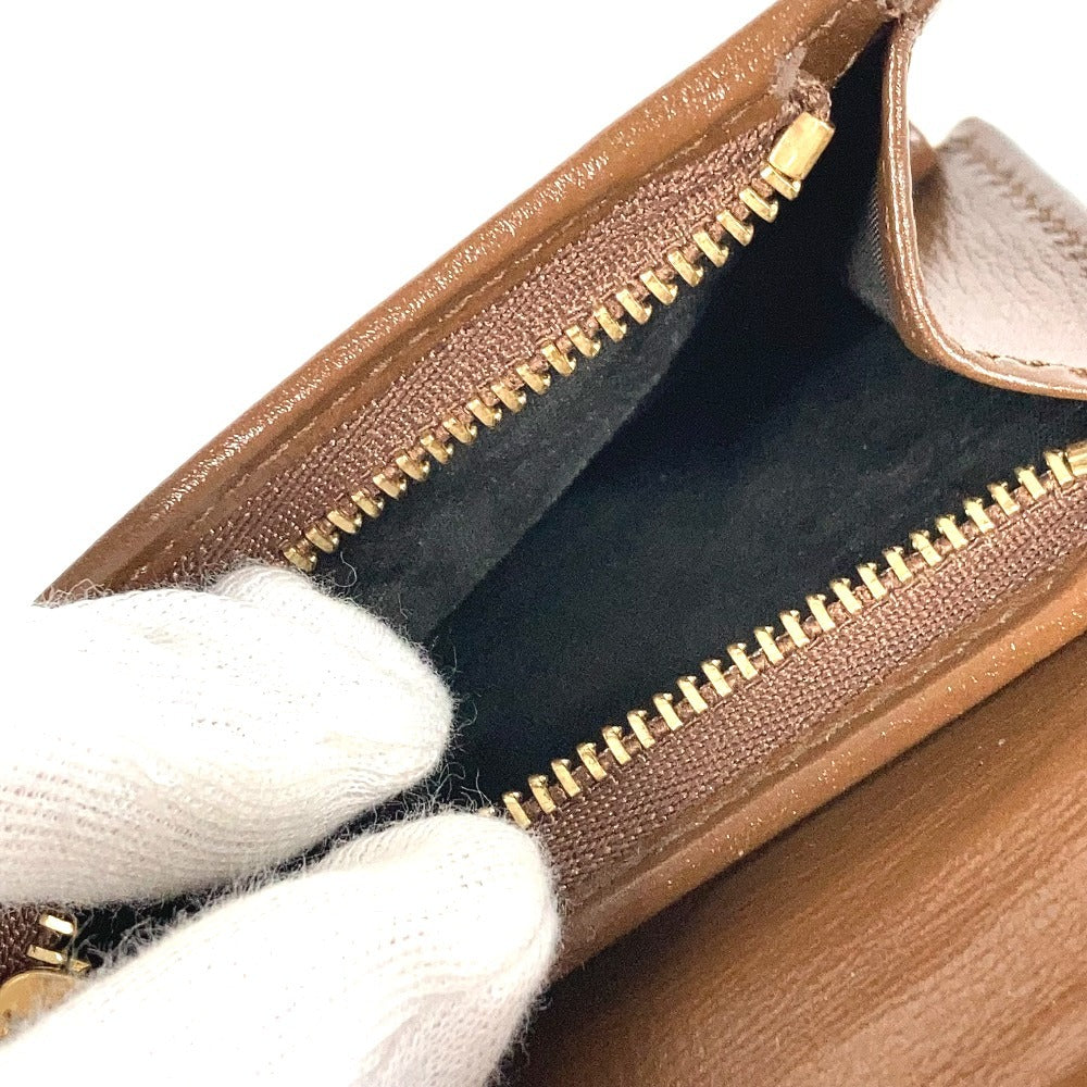 GUCCI 648848 GG Supreme Heart Logo Compact Wallet, Bifold Wallet, GG Supreme Canvas, Unisex, Beige