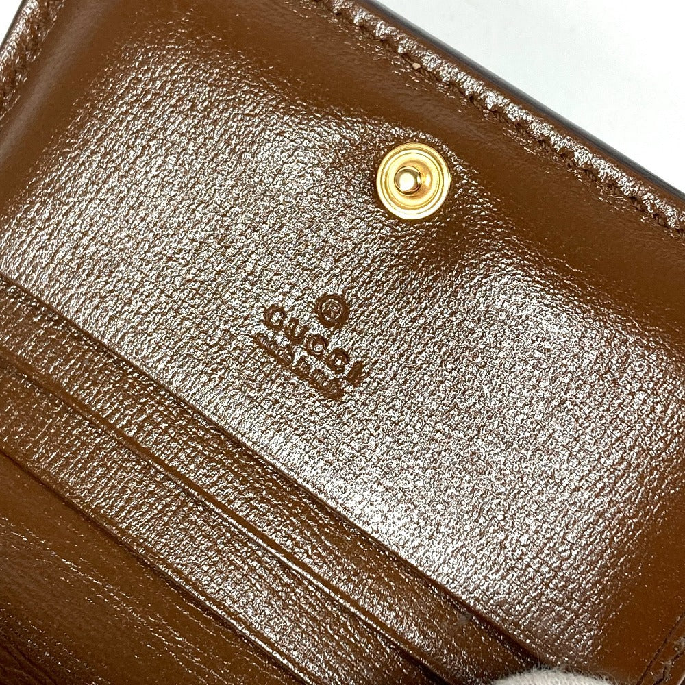 GUCCI 648848 GG Supreme Heart Logo Compact Wallet, Bifold Wallet, GG Supreme Canvas, Unisex, Beige