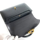 HERMES Vintage Cordriere Flap Handbag in Leather, Unisex, Black