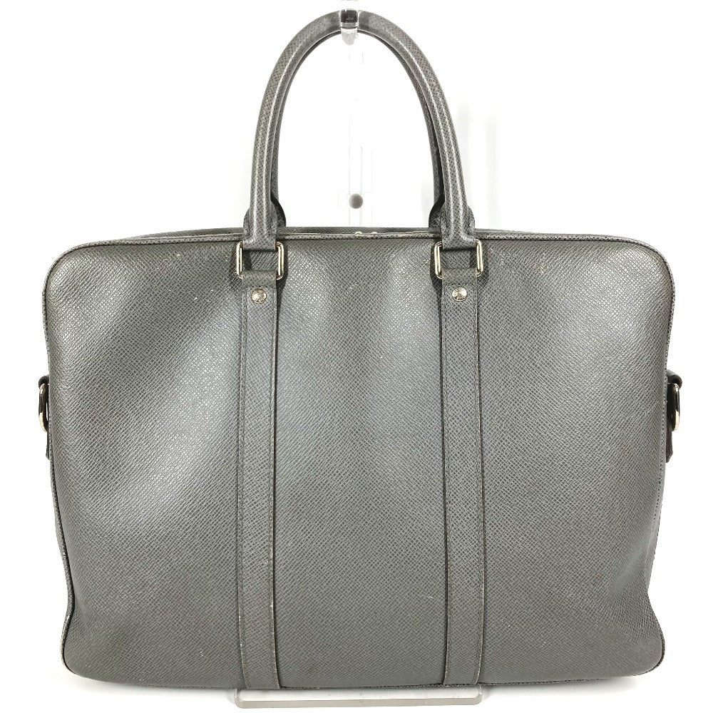 LOUIS VUITTON M30640 Taiga Porte-Document Voyage PDV Tote Bag, Business Bag, Taiga Leather, Unisex, Glacier Gray