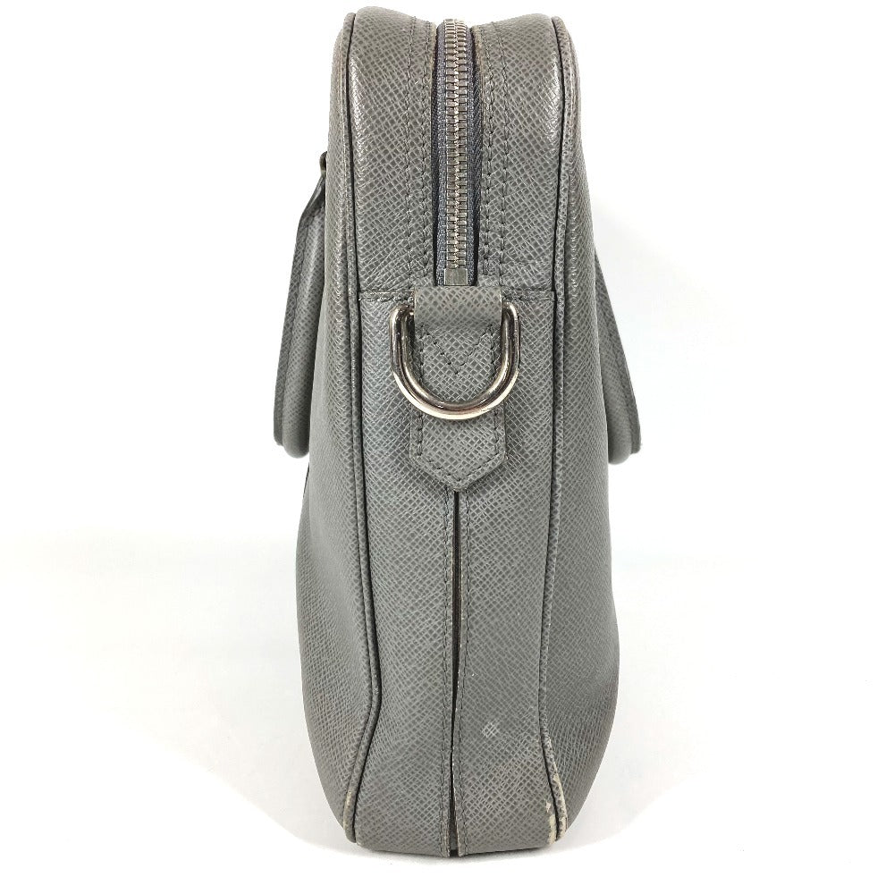 LOUIS VUITTON M30640 Taiga Porte-Document Voyage PDV Tote Bag, Business Bag, Taiga Leather, Unisex, Glacier Gray