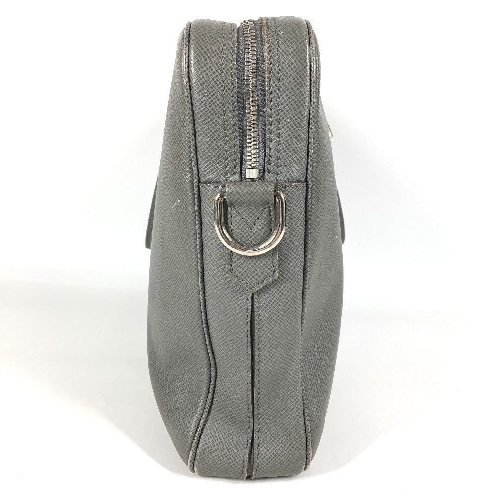 LOUIS VUITTON M30640 Taiga Porte-Document Voyage PDV Tote Bag, Business Bag, Taiga Leather, Unisex, Glacier Gray