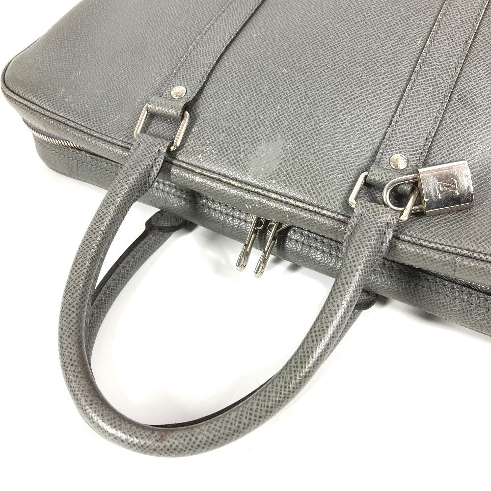 LOUIS VUITTON M30640 Taiga Porte-Document Voyage PDV Tote Bag, Business Bag, Taiga Leather, Unisex, Glacier Gray