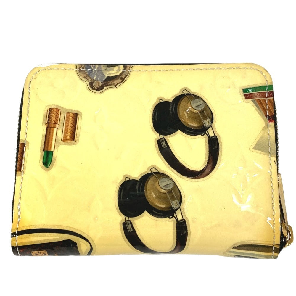 LOUIS VUITTON M50372 Nicolas Gescule Zippy Coin Purse, Round Zip Wallet, Coin Purse, Patent Leather, Unisex, Black