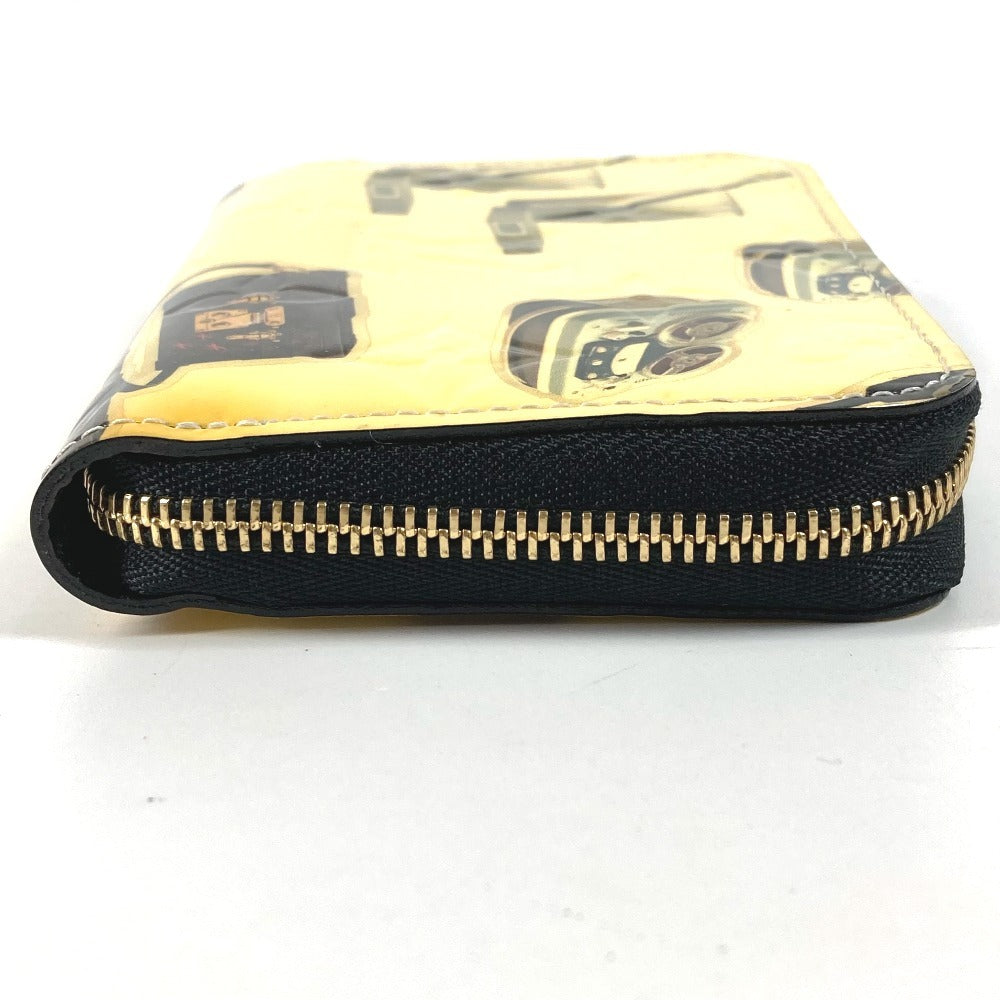 LOUIS VUITTON M50372 Nicolas Gescule Zippy Coin Purse, Round Zip Wallet, Coin Purse, Patent Leather, Unisex, Black