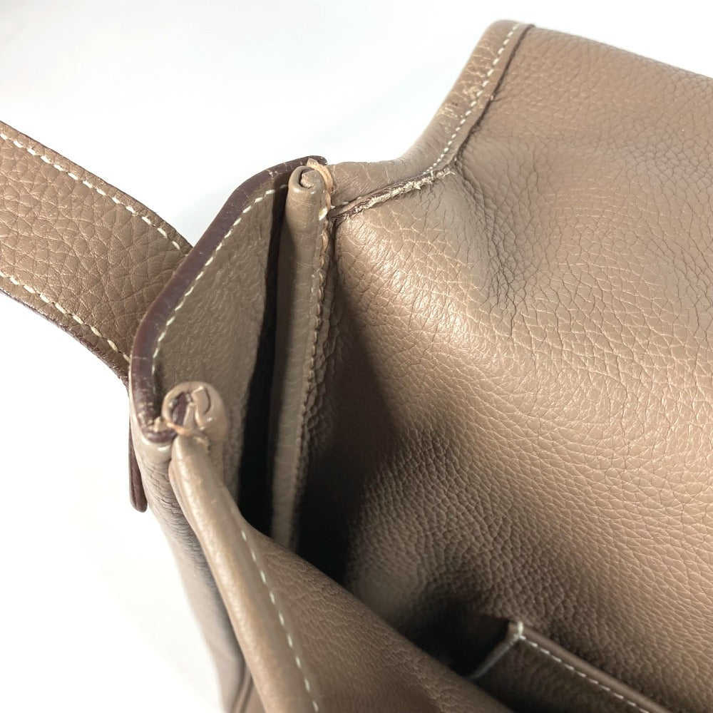 HERMES フラップ ヴィクトリア メッセンジャーバッグ ビジネスバッグ カバン 2WAYバッグ ショルダーバッグ 斜め掛け ハンドバッグ トリヨンクレマンス レディース エトゥープ グレー