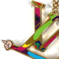 LOUIS VUITTON M02468 LV Logo LV×TM Takashi Murakami Keychain - LV Iconic Superflat Bag Charm Keychain, Metal, Unisex, Multicolor