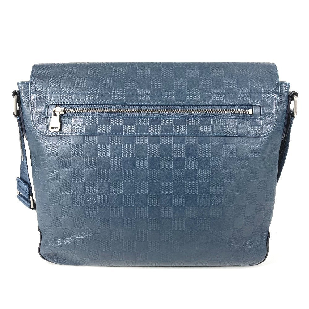 LOUIS VUITTON N41285 Damier Infini District PM Crossbody Flap Messenger Bag/Shoulder Bag in Damier Infini Leather, Unisex, Navy