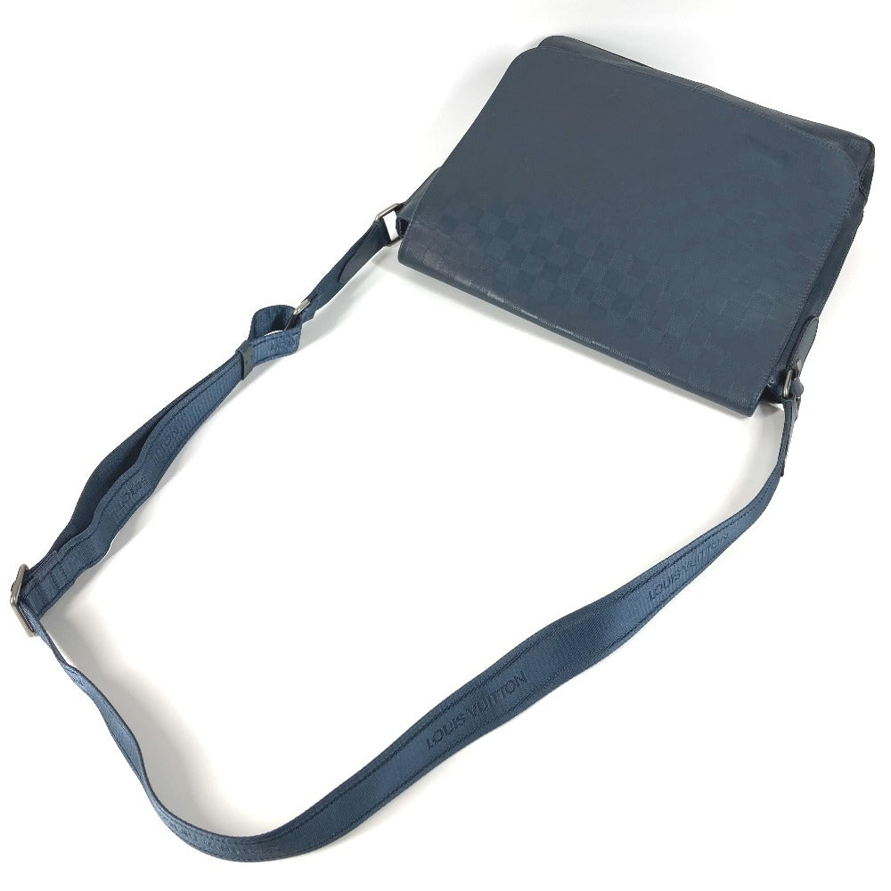 LOUIS VUITTON N41285 Damier Infini District PM Crossbody Flap Messenger Bag/Shoulder Bag in Damier Infini Leather, Unisex, Navy