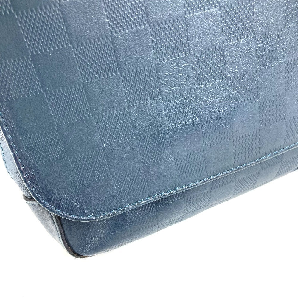 LOUIS VUITTON N41285 Damier Infini District PM Crossbody Flap Messenger Bag/Shoulder Bag in Damier Infini Leather, Unisex, Navy