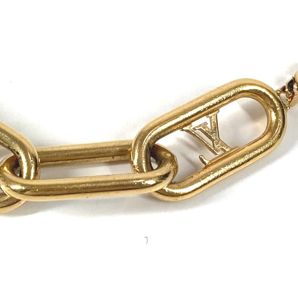 LOUIS VUITTON M00324 LV Logo Collier Signature Chain Necklace, Jewelry, Accessory, Chain Necklace, Necklace, Metal, Unisex, Gold