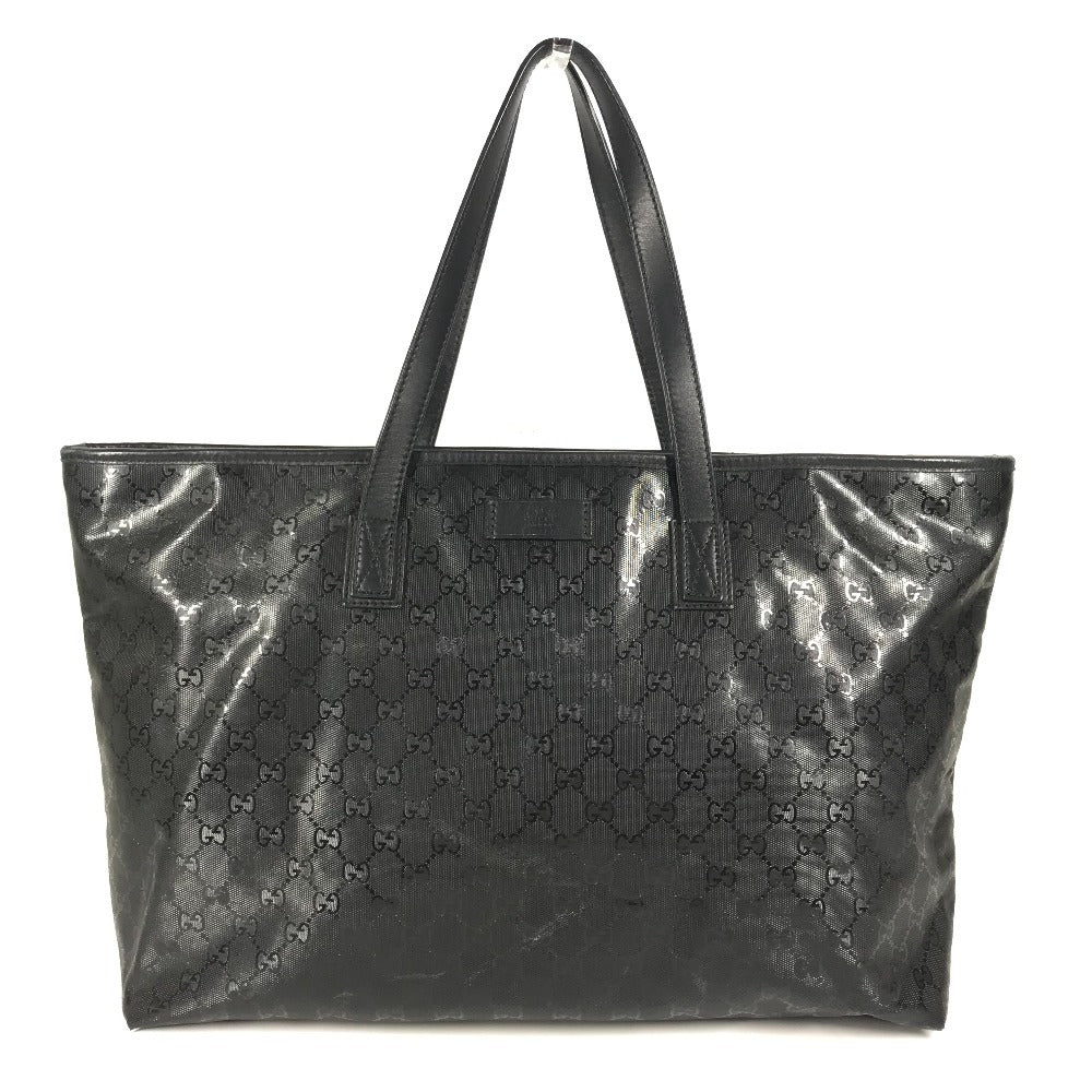 GUCCI 211120 GG Imprime Shoulder Tote Bag, Black, Women's