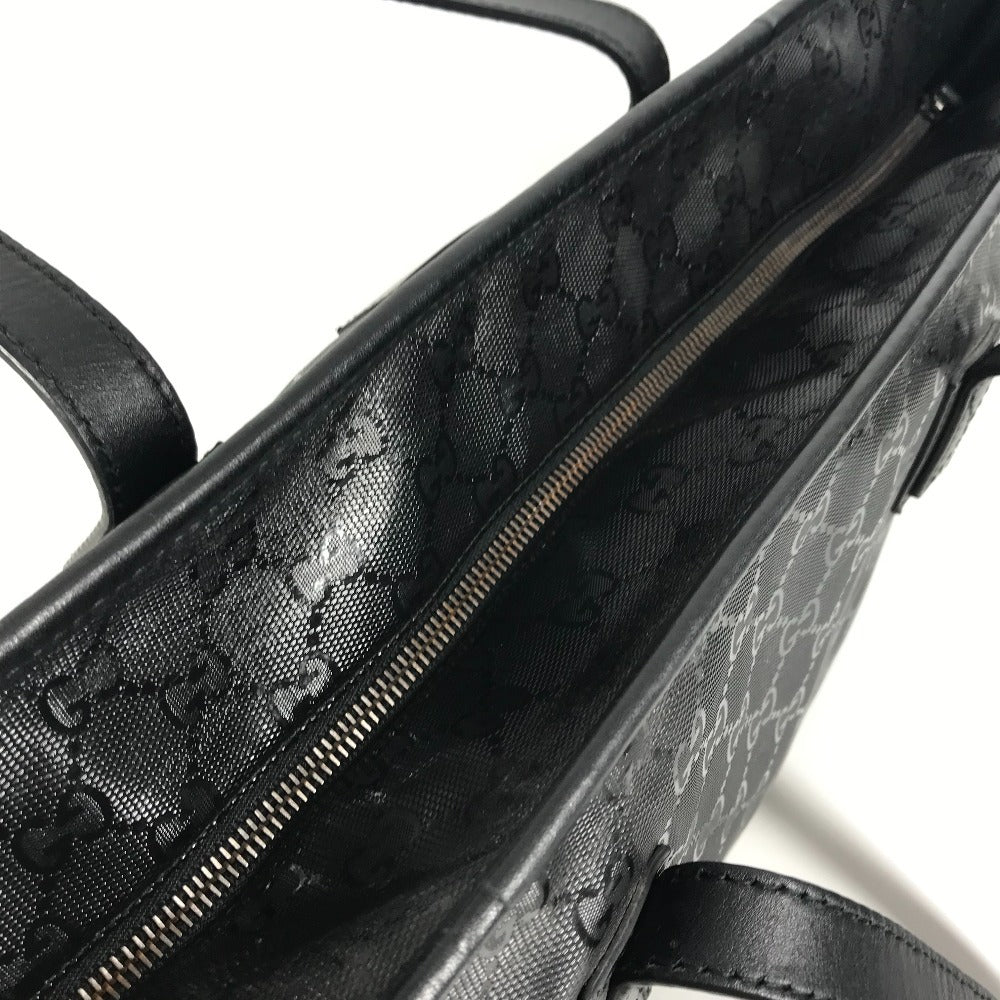 GUCCI 211120 GG Imprime Shoulder Tote Bag, Black, Women's