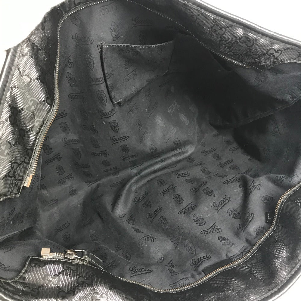 GUCCI 211120 GG Imprime Shoulder Tote Bag, Black, Women's