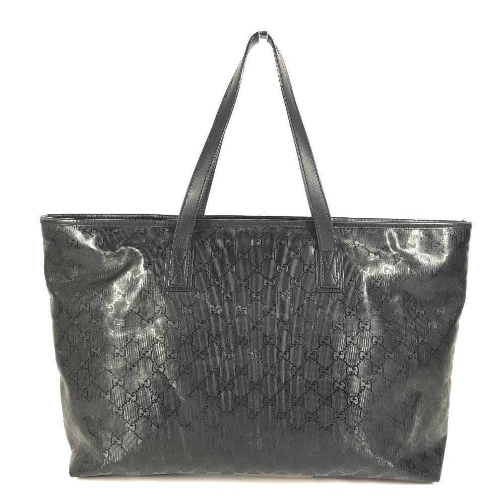 GUCCI 211120 GG Imprime Shoulder Tote Bag, Black, Women's