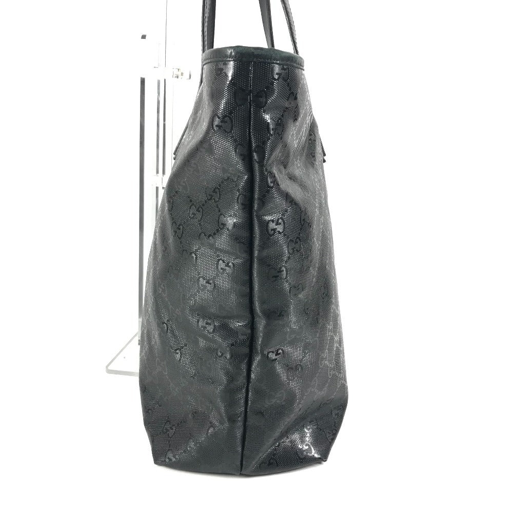 GUCCI 211120 GG Imprime Shoulder Tote Bag, Black, Women's