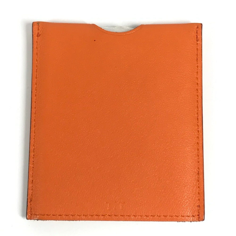 HERMES Interior Card Case, Lamp de Poche, Card Light, Pocket Light, Card-Shaped Light, Set of 2, Leather, Unisex, Orange